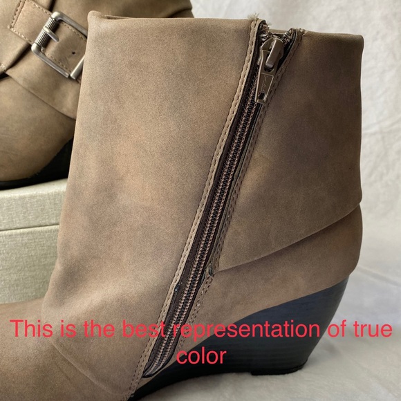 NWOB American Rag ‘Acoreene’ Cuffed Wedge Bootie - Picture 7 of 11